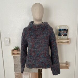 Vintage Marisa Christina Italian Wool Mohair Sweater | Fuzzy Knit Pullover Med